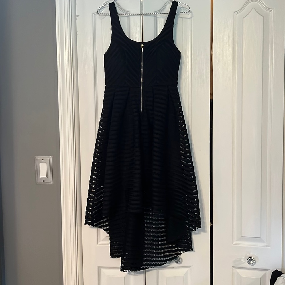 Venus high low black layered dress size 2 xs